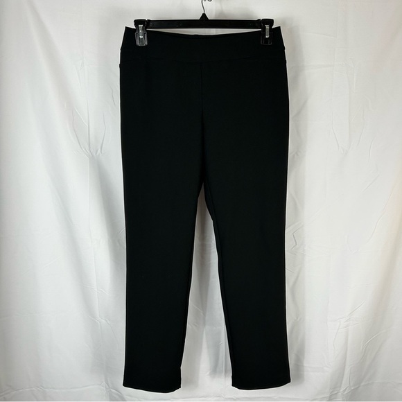 T Tahari Pants Straight Leg Pull on High Rise Elastic Waist Business Dress Pants - Picture 8 of 10